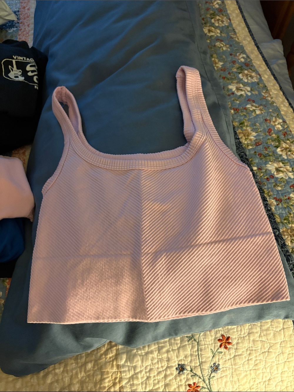 Island Gypsy Light Pink Ribbed Tank Top